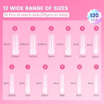 GlimightyX Polygel Nail Forms Kit for Toes Square Polygel Toenails Dual Forms Reusable with 1.35oz Nail Slip Solution Anti-Stick,with Dual-Ended Brush,Nail File and Nail Clips,12 Sizes 120Pcs