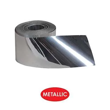 Beistle 2 Piece Indoor Outdoor Metallic Plastic Birthday Streamers for Wedding Receptions, Graduation Parties, New Year's Eve Decorations, 2" x 200', Silver