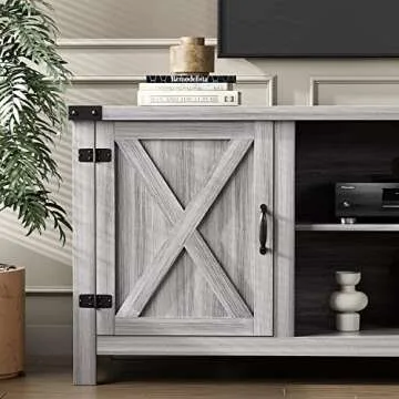 YESHOMY Modern Farmhouse TV Stand for 65 Inch TVs