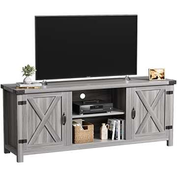YESHOMY Modern Farmhouse TV Stand for 65 Inch TVs