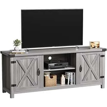 YESHOMY Modern Farmhouse TV Stand for 65 Inch TVs