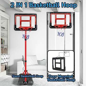 ShyLizard Boys Toy Gifts for 3 4 5 6 7 8 Years Old, Kids Basketball Hoop Adjustable Height 3.5FT-6.2...