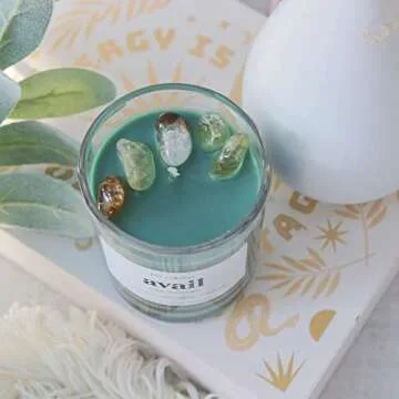 My Lumina Avail MONEY DRAWING SOY CANDLE WAX -Prosperity Spell/Chakra/Abundance/Cash/Luck/Healing/Good Energy/Spiritual/Sage/Smudge/Smudging/Cleansing Kit/Green/Eucalyptus/Natural Scented Aromatherapy