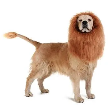 Tomsenn Realistic Lion Mane for Dogs - Fun Costume