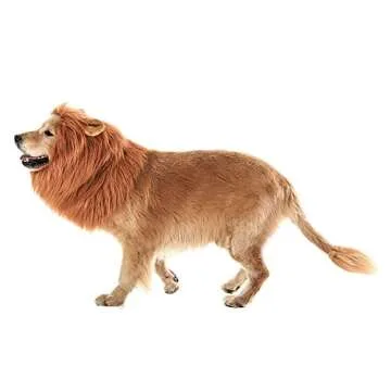 Tomsenn Realistic Lion Mane for Dogs - Fun Costume