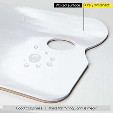 MEEDEN 2 X Disposable Palette Paper Pad 9x12 Inch, 20 Sheets,54 lb, Glue-Bound,Premium Bleed-Proof Paint Palette with Thumb Hole for Acrylic,Oil Painting