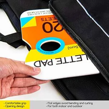 MEEDEN 2 X Disposable Palette Paper Pad 9x12 Inch, 20 Sheets,54 lb, Glue-Bound,Premium Bleed-Proof Paint Palette with Thumb Hole for Acrylic,Oil Painting