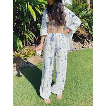 Mylleure Y2K Casual Printed 2 Piece Pants Set Online