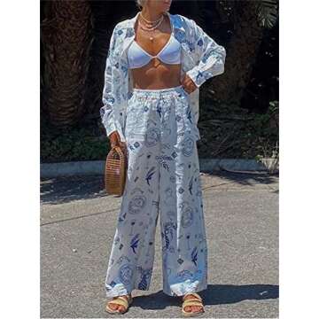 Mylleure Y2K Casual Printed 2 Piece Pants Set Online