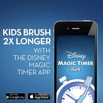 Oral-B Kids Electric Toothbrush Featuring Disney's Minnie Mouse, Rechargeable Toothbrush with (2) Brush Heads, for Kids 6+