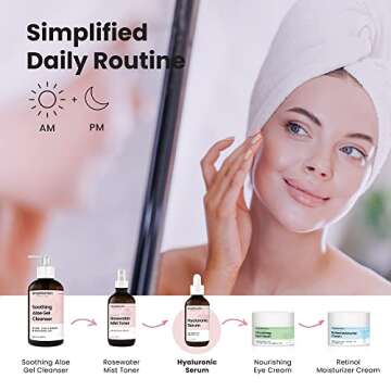 Hyaluronic Acid Serum for Face - Hydrating Serum with Jojoba Oil, Green Tea & Vitamin C - Deeply Moisturizing Hyaluronic Serum for Smooth, Plumping & Youthful Skin - Anti Aging Face Serum - 2 Fl Oz