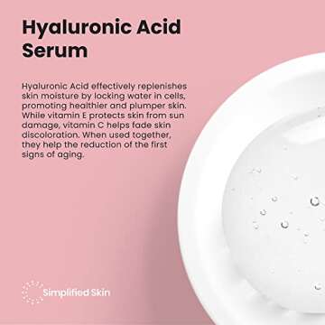 Hyaluronic Acid Serum for Face - Hydrating Serum with Jojoba Oil, Green Tea & Vitamin C - Deeply Moisturizing Hyaluronic Serum for Smooth, Plumping & Youthful Skin - Anti Aging Face Serum - 2 Fl Oz