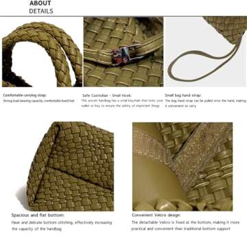 Stylish Vegan Leather Woven Tote Bag for Women