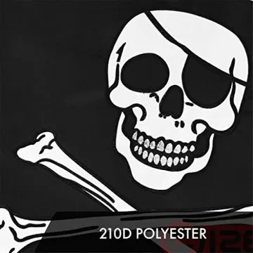 G128 Pirate Jolly Roger Bones Flag - Durable 16x24 Inch Novelty Flag