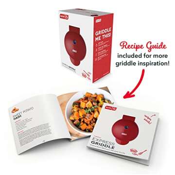 DASH 8” Express Electric Round Griddle for for Pancakes, Cookies, Burgers, Quesadillas, Eggs & oth...