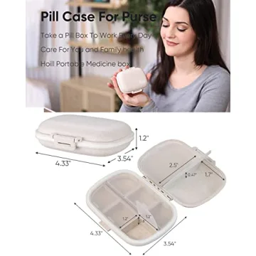 Holii Travel Pill Organizer Compact Daily Case for Medications