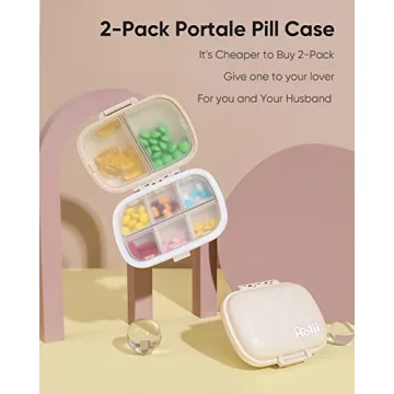 Holii Travel Pill Organizer Compact Daily Case for Medications