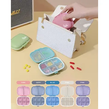Holii Travel Pill Organizer Compact Daily Case for Medications