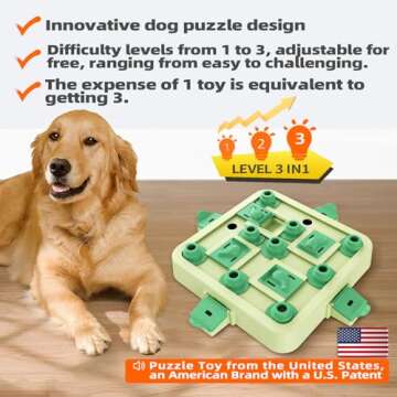 KADTC Dog Puzzle Toy for Small/Medium/Large Smart Dogs Mental Stimulation Boredom Busters Keep Them ...