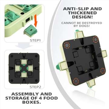 KADTC Dog Puzzle Toy for Small/Medium/Large Smart Dogs Mental Stimulation Boredom Busters Keep Them Busy Enrichment Toys Puzzles Food/Treat Feeder Level 3 2 1 Mentally Stimulating Puppy Brain Game G