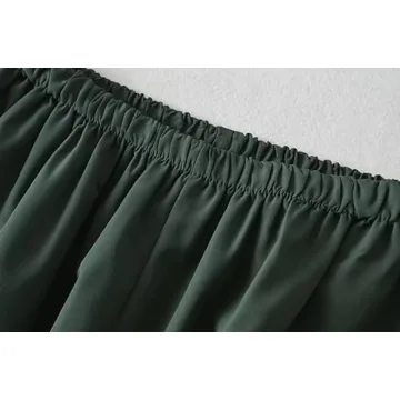 XPONNI Track Pants Women Baggy Pants Y2k Pants Parachute Pants for Women Y2K Clothing(DarkGreen,S,Small)