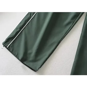 XPONNI Track Pants Women Baggy Pants Y2k Pants Parachute Pants for Women Y2K Clothing(DarkGreen,S,Small)