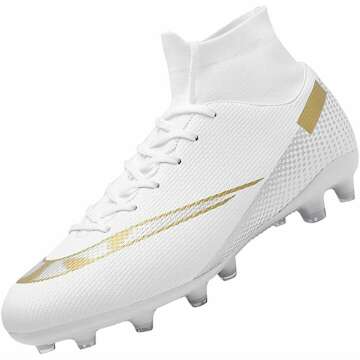Aiqzsh Kids Soccer Cleats - Boys & Girls Athletic Sports Shoes