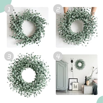 Egolot Boxwood Wreath - 24 Inch Everyday Decor