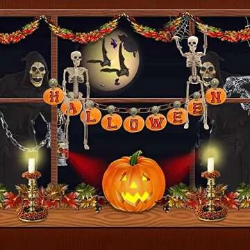 Realistic 16" Faux Human Skeleton Decoration - 2 Pack