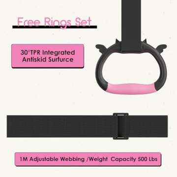 Safly Fun Gymnastics Bar for Kids Ages 3-15 for Home - Steady Steel Construction, Anti-Slip, Easy to Assemble, 3' to 5' Adjustable Height