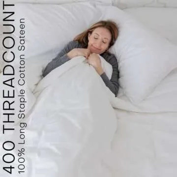 QuickZip Fitted Plus Spare Bundle: 1 Fitted Sheet (Base + Zip Sheet) & 1 Zip Sheet - Easy to Change, Won’t Pop Off - Soft Sateen 400 TC 100% Cotton - 16” Deep Pockets Queen Size Sheets – White