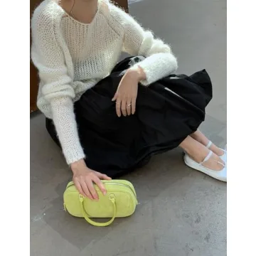 Yimoon Women Bubble Skirt Y2k High Waisted A-Line Long Skirt Ruffle Pleated Summer Casual Puff Midi Dress (Black-M)