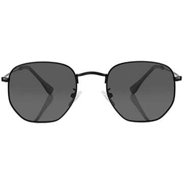 Kursan Polarized Hexagonal Sunglasses for Stylish UV Protection