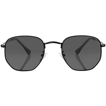 Kursan Polarized Hexagonal Sunglasses for Stylish UV Protection