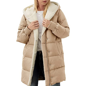 Ebifin Women's Sherpa Lined Winter Coat for Warmth