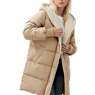 Ebifin Women's Sherpa Lined Winter Coat for Warmth