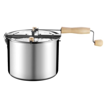 Stovetop Popcorn Maker - 6.5-Quart Stainless-Steel Popper