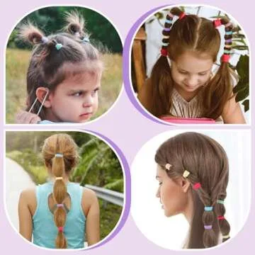 150 Pack Soft Seamless Hair Bands and Ponytail Holders - Elastic No Damage Hair Accessories for Girls and Toddlers