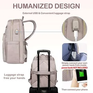 Stylish VANKEAN 15.6 Inch Laptop Backpack for Women