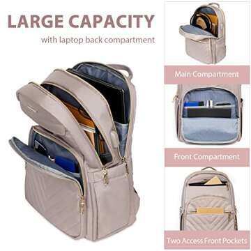 Stylish VANKEAN 15.6 Inch Laptop Backpack for Women