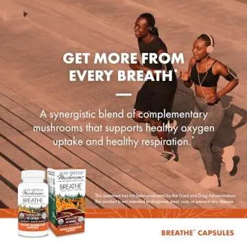 Host Defense Breathe* Capsules - Immune & Respiratory Support Mushroom Supplement - Herbal Lung Health Supplement with Chaga, Reishi & Cordyceps - 60 Capsules (30 Servings)*