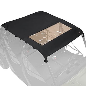 KEMIMOTO 6-Seat Crew Canvas Roof Top Tint Waterproof Compatible with Polaris Ranger Crew XP 1000 201...