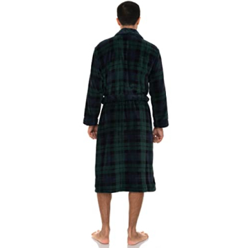 Plush Shawl Collar Men's Fleece Robe - Cozy Comfort