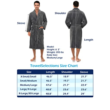 Plush Shawl Collar Men's Fleece Robe - Cozy Comfort