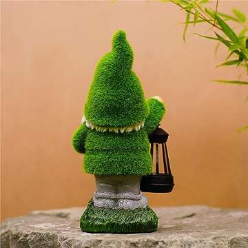 LNPNRENG Solar Garden Outdoor Statue Gnome Light - Lawn Decoration Patio, Balcony, Yard Decoration - A Great Birthday List for Women/Mom/Grandma