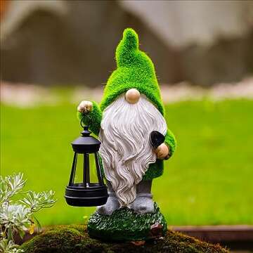 LNPNRENG Solar Garden Outdoor Statue Gnome Light - Lawn Decoration Patio, Balcony, Yard Decoration - A Great Birthday List for Women/Mom/Grandma