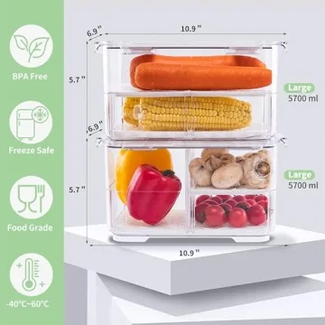 elabo Food Storage Containers Keep Produce Fresh Longer