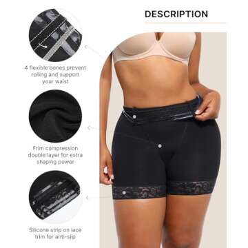SHAPELLX Butt Lifting Shapewear Tummy Control Shorts