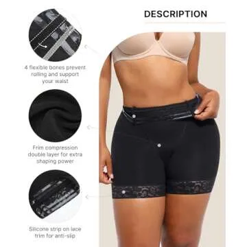SHAPELLX Butt Lifting Shapewear Tummy Control Shorts