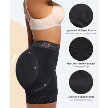 SHAPELLX Butt Lifting Shapewear Tummy Control Shorts